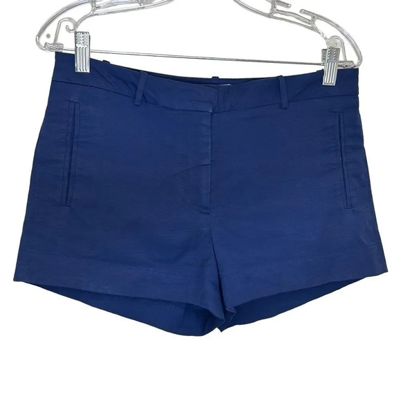 L’Agence - Chino Mid-Rise Shorts - Size 8, Navy Blue - Picture 1 of 16